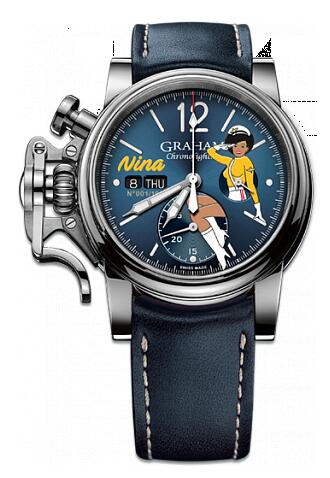 Graham Chronofighter 1695 Vintage NOSE ART LTD Nina 2CVAS.U04A Replica Watch